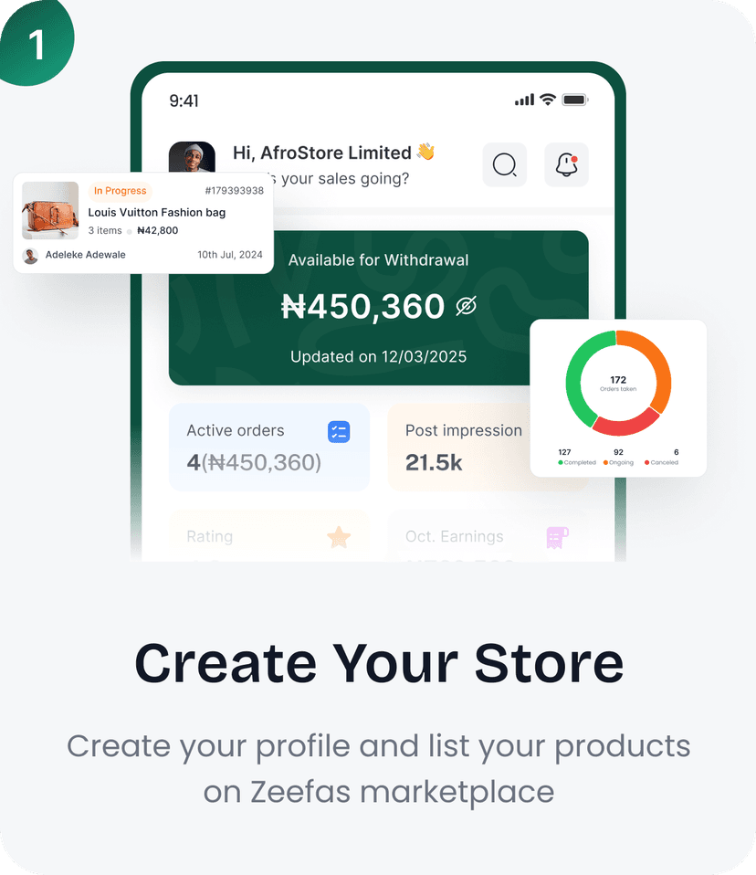 Vendor step 1
